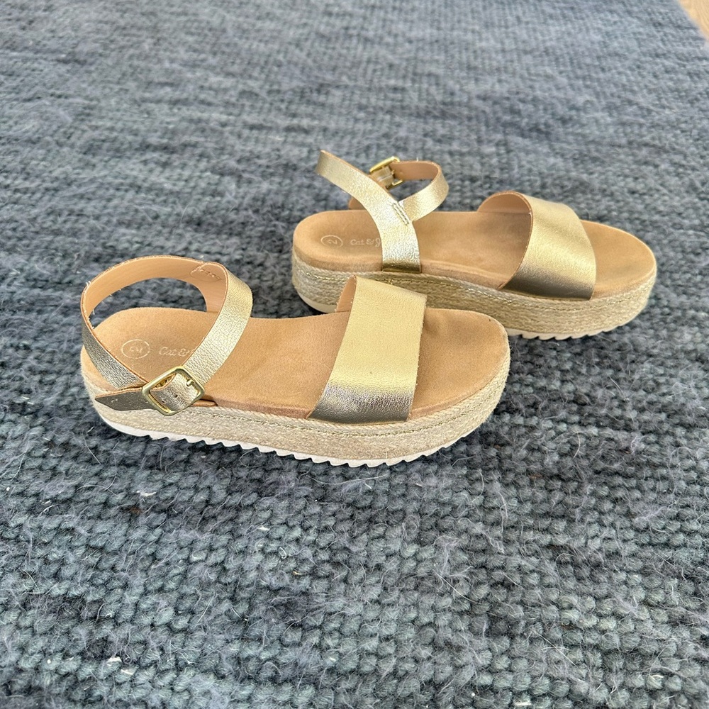 Cat & Jack Gold Platform Sandals for Kids